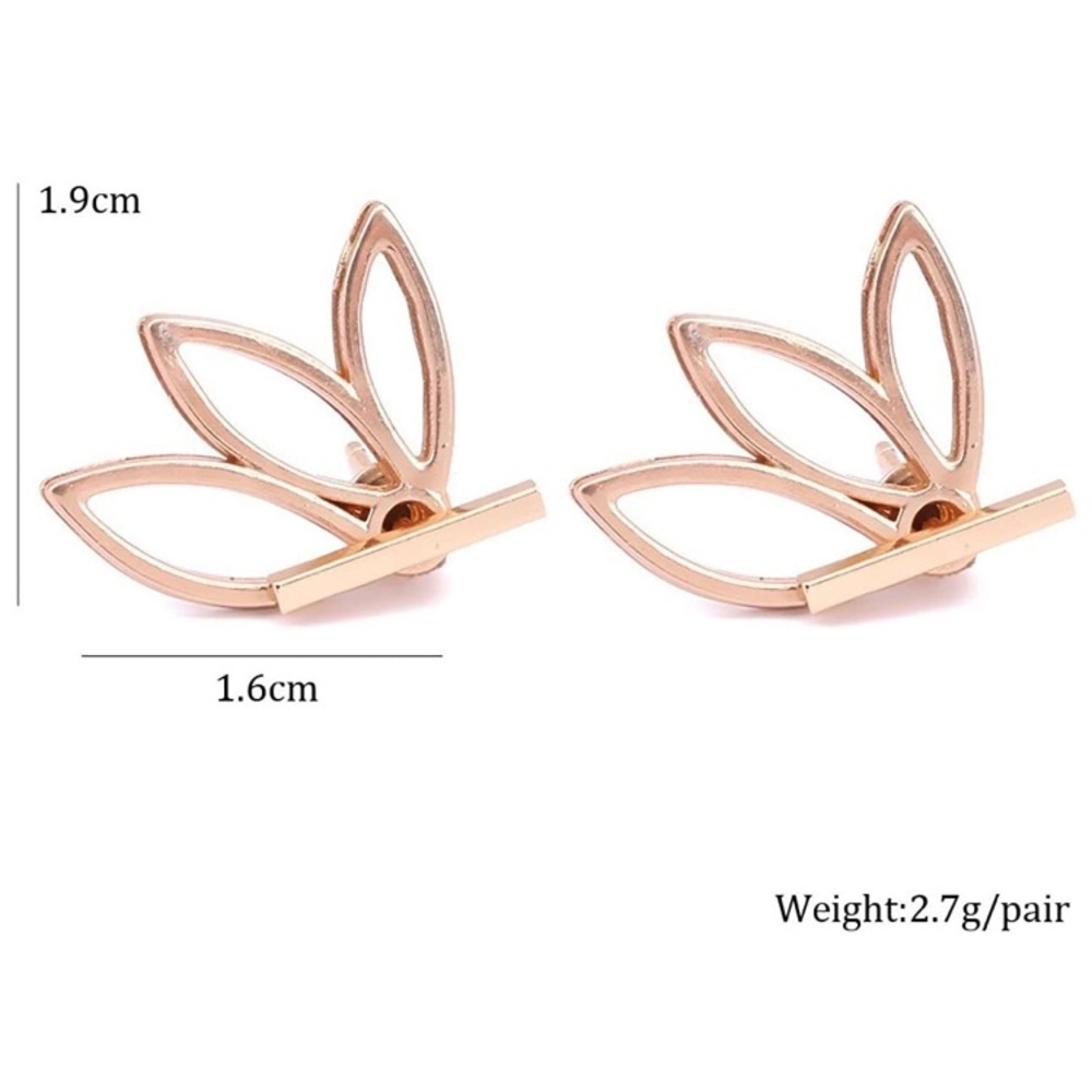 🆕 Lotus Earring Jackets Studs - Picture 5 of 9